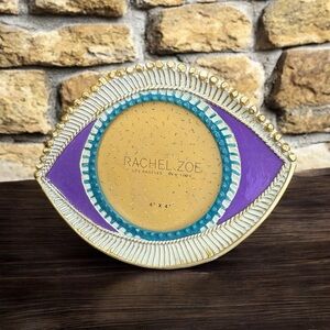 Rachel Zoe Eye-Shaped Decorative Picture Frame in Purple, Turquoise, Gold